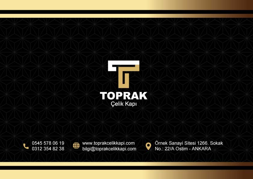 Toprak Çelik Kapı Katalog Arka Sayfa